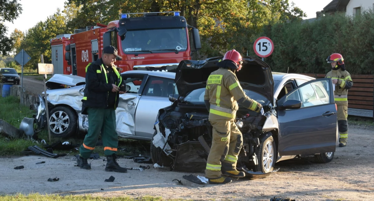 Wypadek w Kozłowie fot. jsw