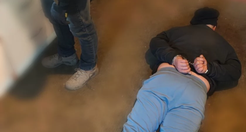 Na zdjęciu zatrzymanie chemików w Arbasach, fot. CBŚP