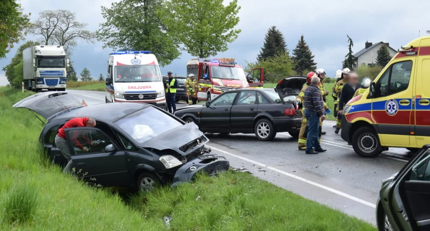 Na zdjęciu wypadek w Sarnakach, 4 maja
