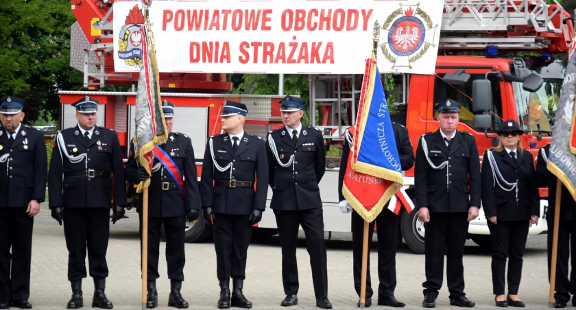 na zdjęciu siemiatyckie powiatowe obchody Dnia Strażaka