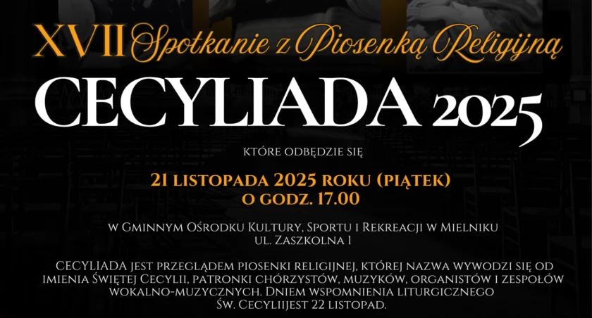 Na zdjęciu plakat z zaproszeniem