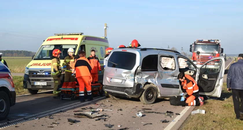 Na zdjęciu wypadek w Jaszczołtach