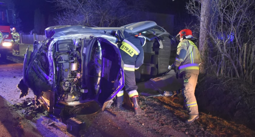 Na zdjęciu wypadek w Terlikowie gmina Sarnaki