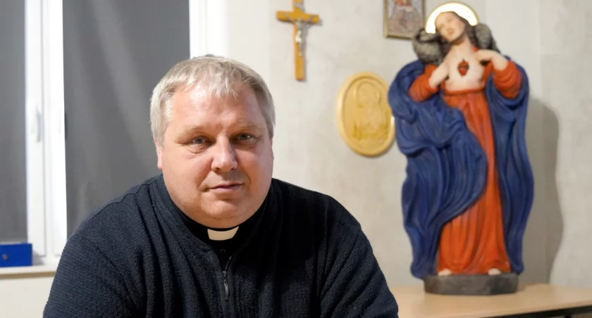 Na zdjęciu ks. Jarosław Rosłon, milejczycki proboszcz