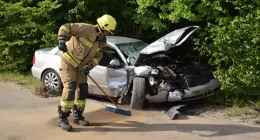Wypadek na skrzyżowaniu w Nurcu Stacji